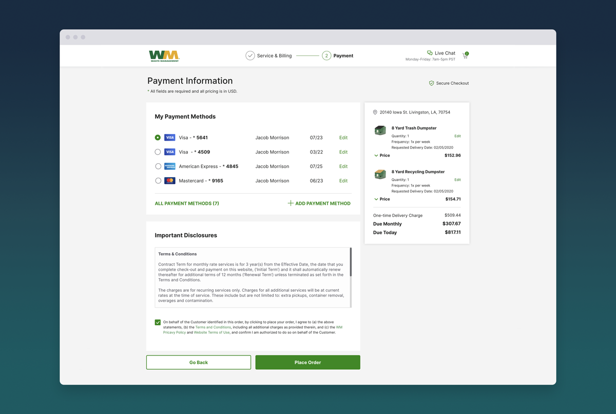WM E-Commerce Checkout